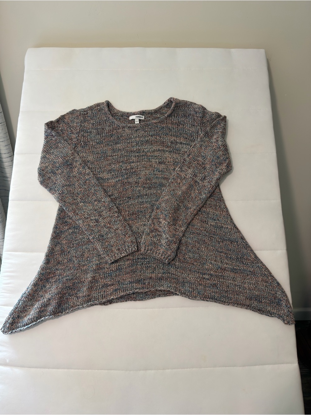 Sonoma Multicolor Knit Crew Neck Long Sleeve Lightweight Pullover Sweater L